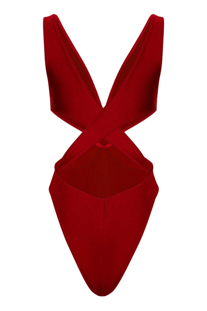 Twist Bodysuit - Wine