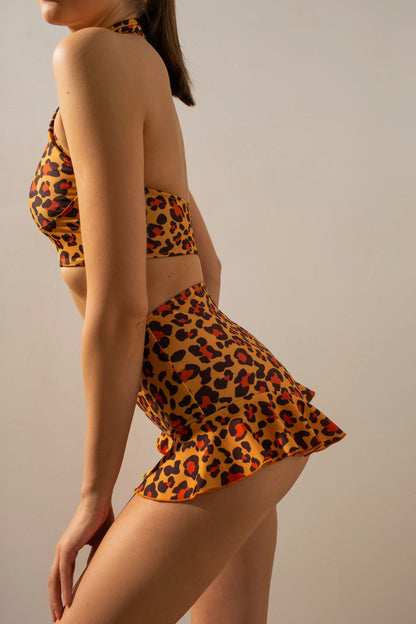 Sun Bottom - Orange Leopard