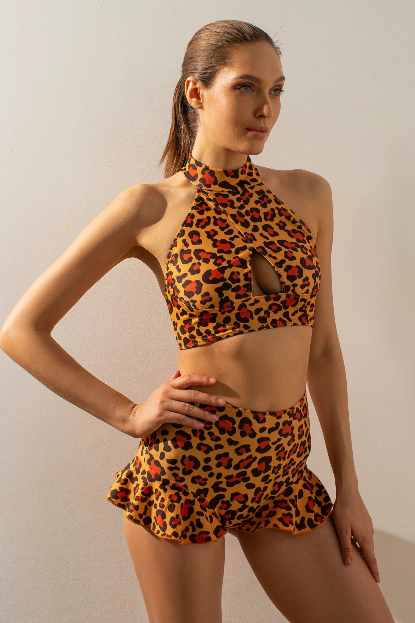 Sun Bottom - Orange Leopard