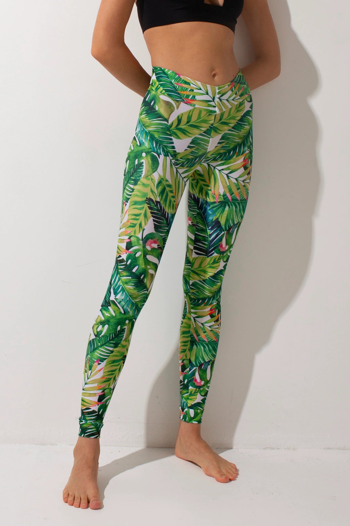 Basic Leggings - Green Fern