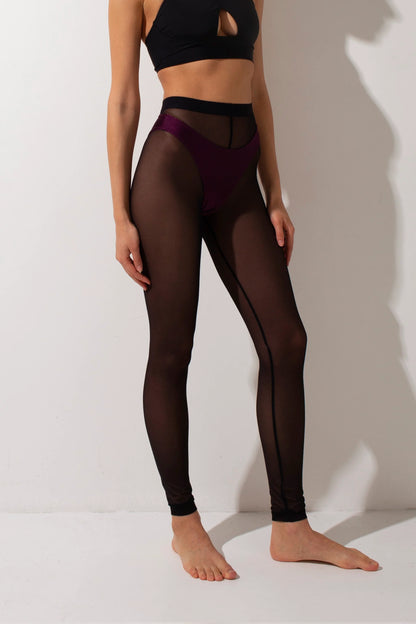 Setka Mesh Leggings Black XS