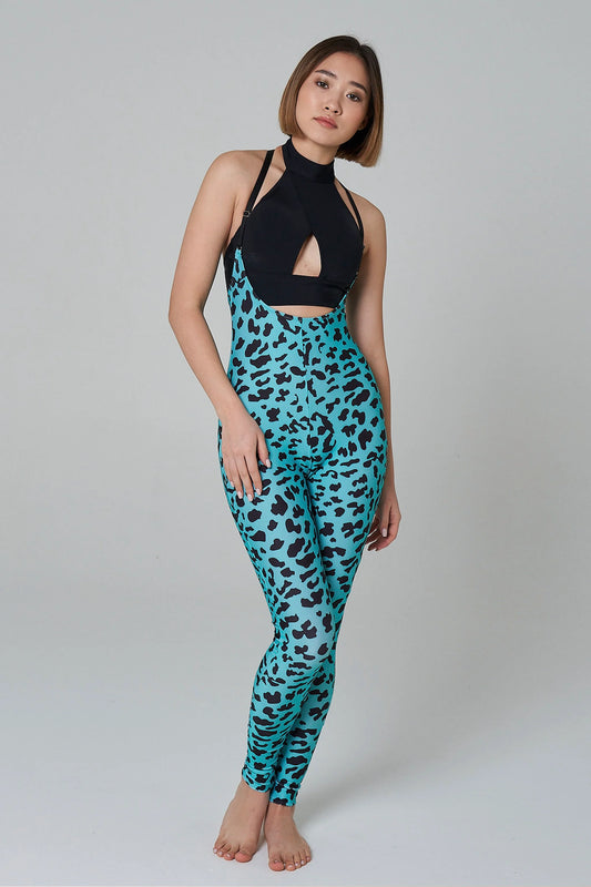 Sling Leggings - Blue Leopard