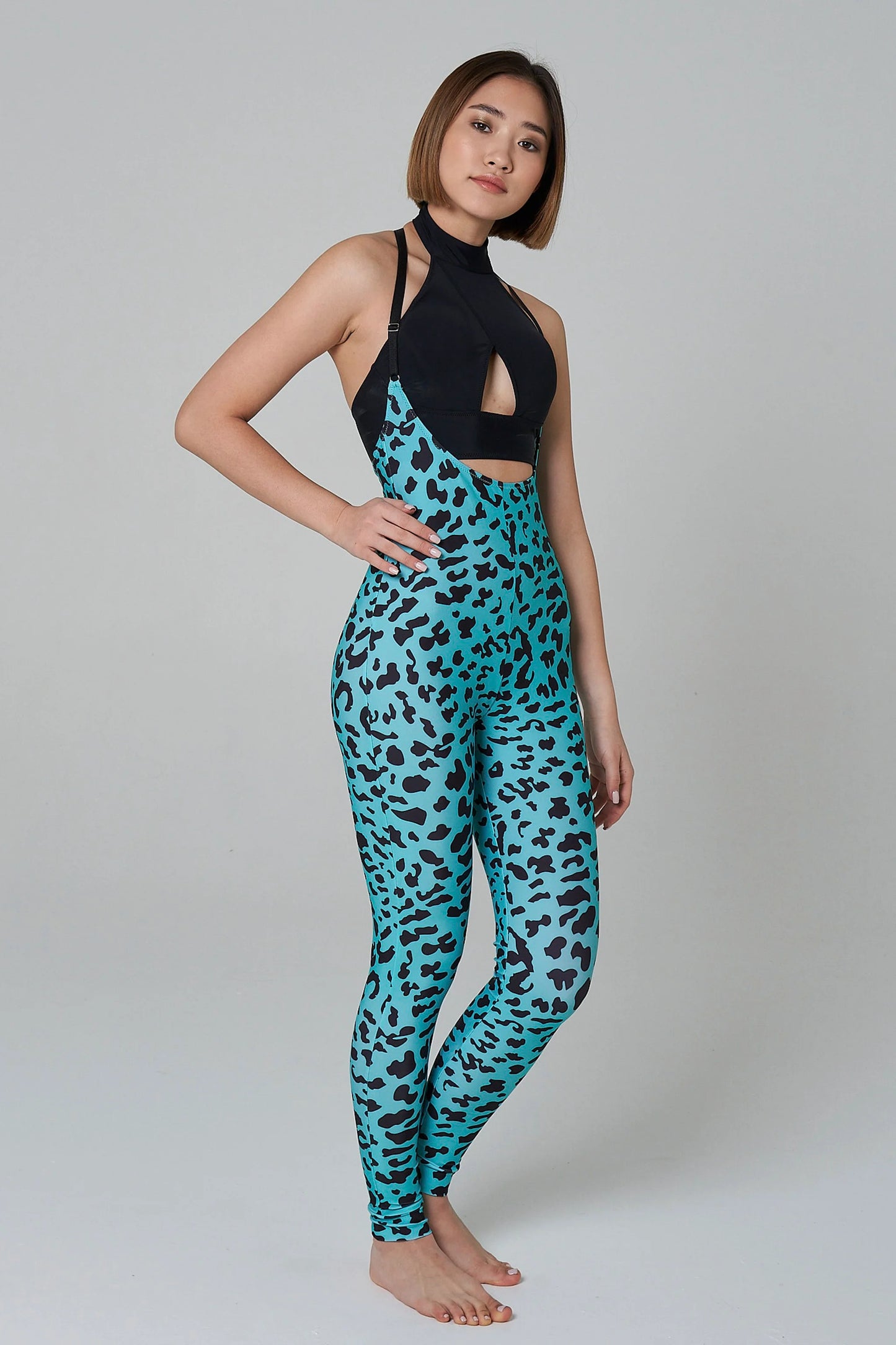 Sling Leggings - Blue Leopard