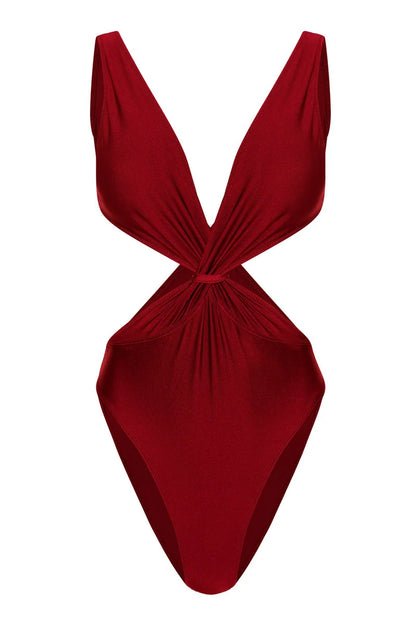 Twist Bodysuit - Wine